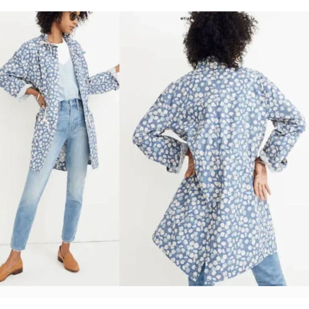 Madewell Floral Raincoat Jacket Medium